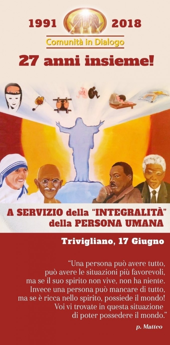 27° anniversario della Comunità in Dialogo - Comunità in Dialogo onlus